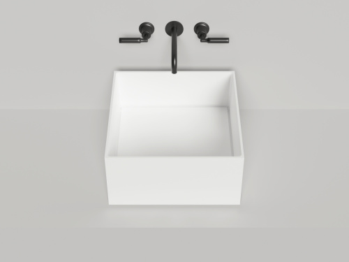 Раковина из искусственного камня S-Stone Salini ARMONIA 130522MF 50х50 накладная цвет белый - фото 2